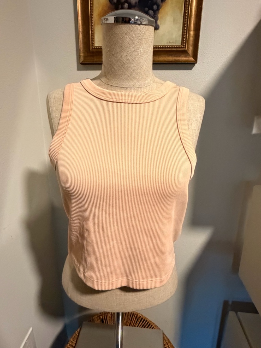 Sleeveless Tank Top - Peach Pink color Size L